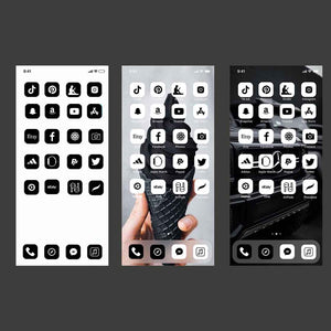 Black & White iOS 14 icons