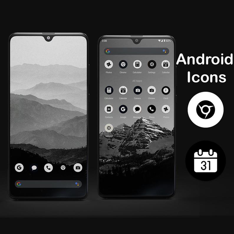 Black & White icons android