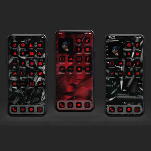 Red and Black App icons IPhone
