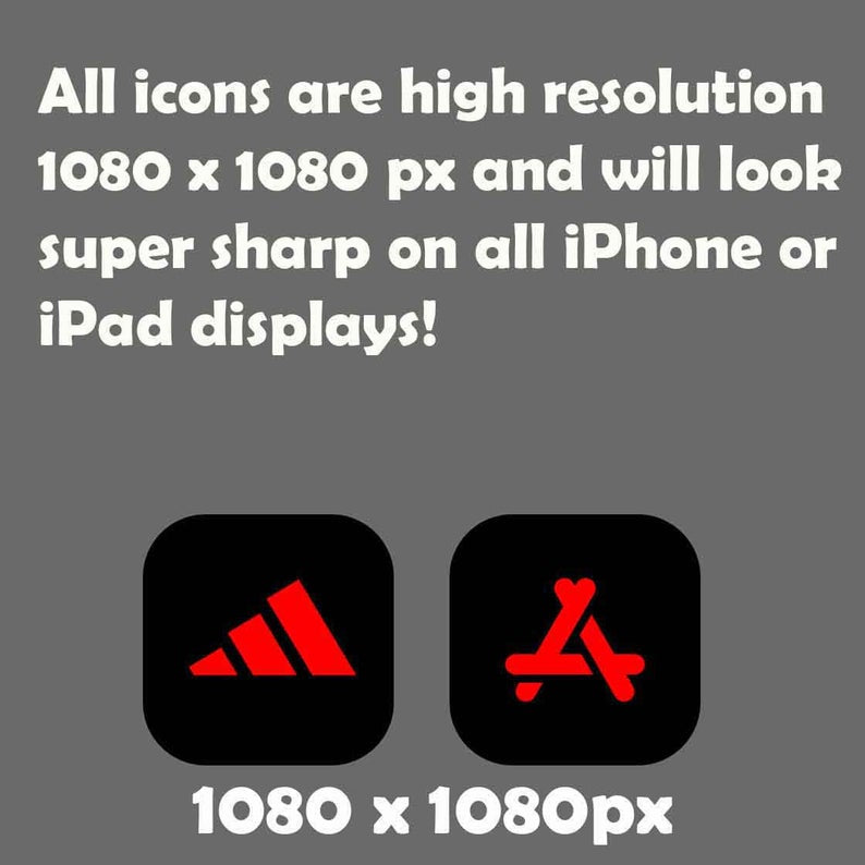 Red and Black App icons IPhone