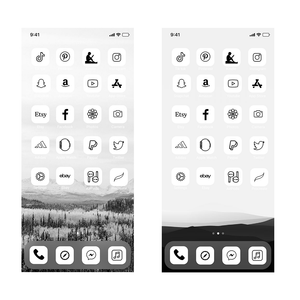 ios iphone icons white